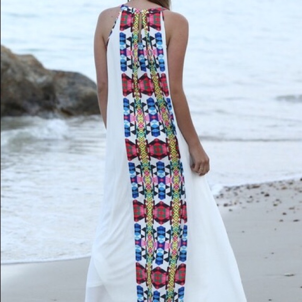 Colorful Geometric Maxi Dress - Picture 2 of 4